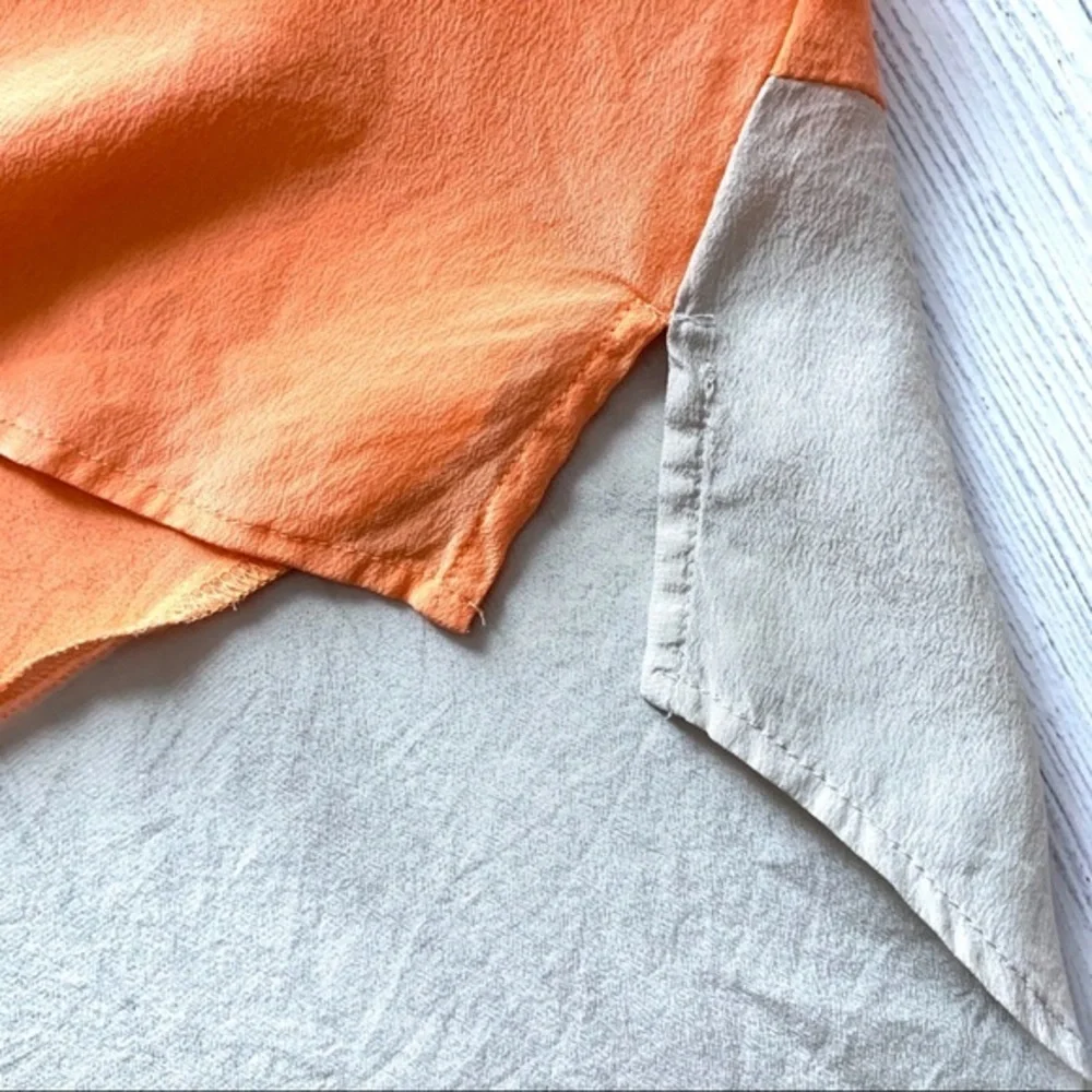 Anthropologie Maeve Hi-Low Silk Peach & Tank Tank